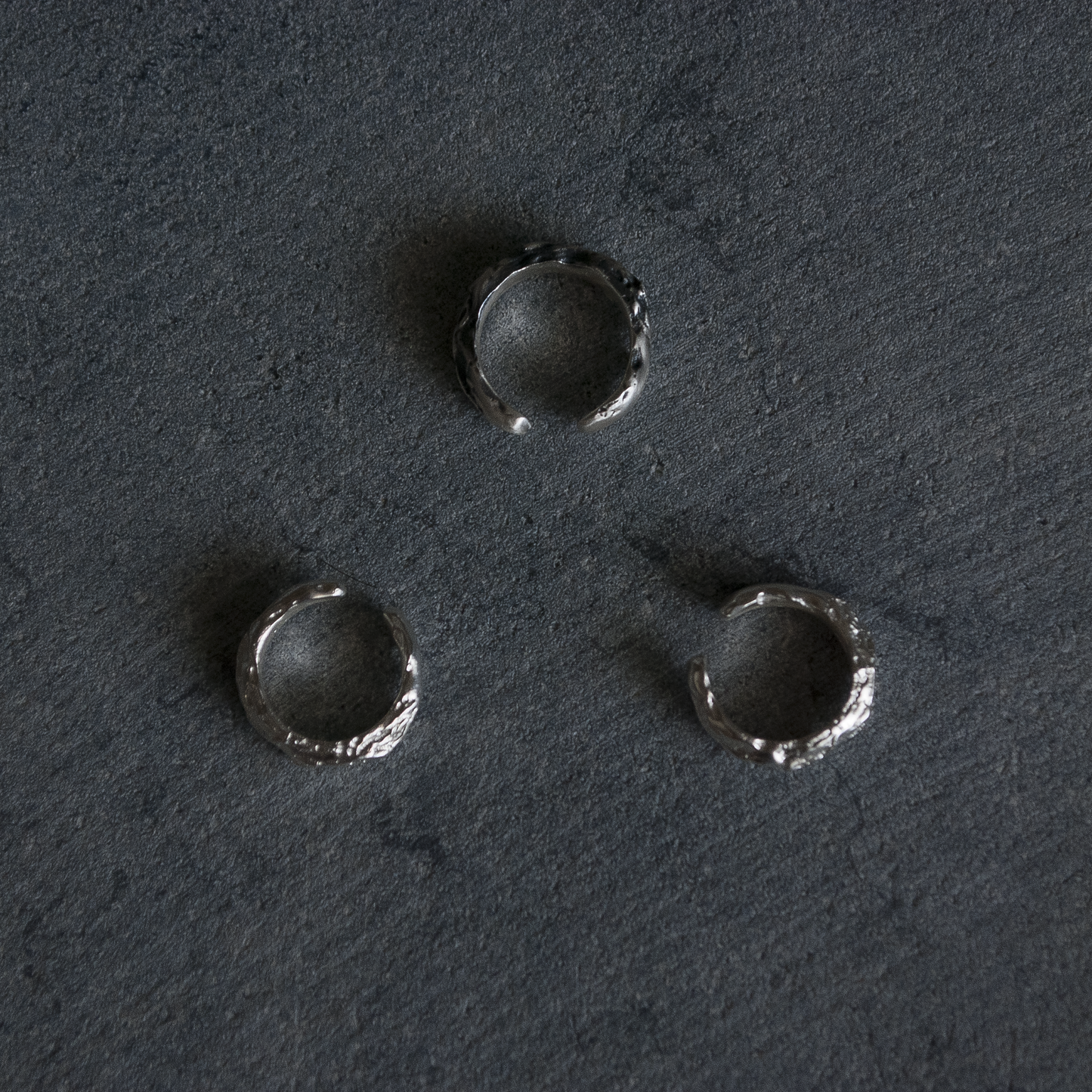 earcuff Bijoux d'oreille en argent 925 texturé et organique earcuff bijou brute et organique bijoux brillant brut et authentique 3 modeles