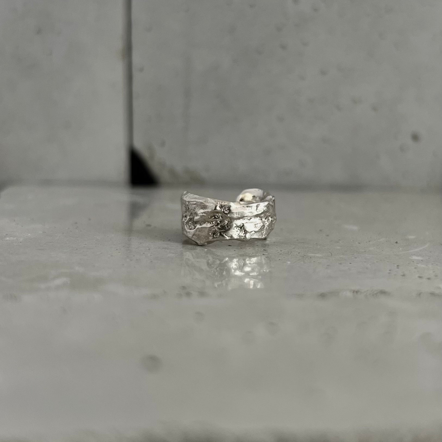 arcuff sans perçage, argent 925, largeur 6 mm, fait main à Rennes
