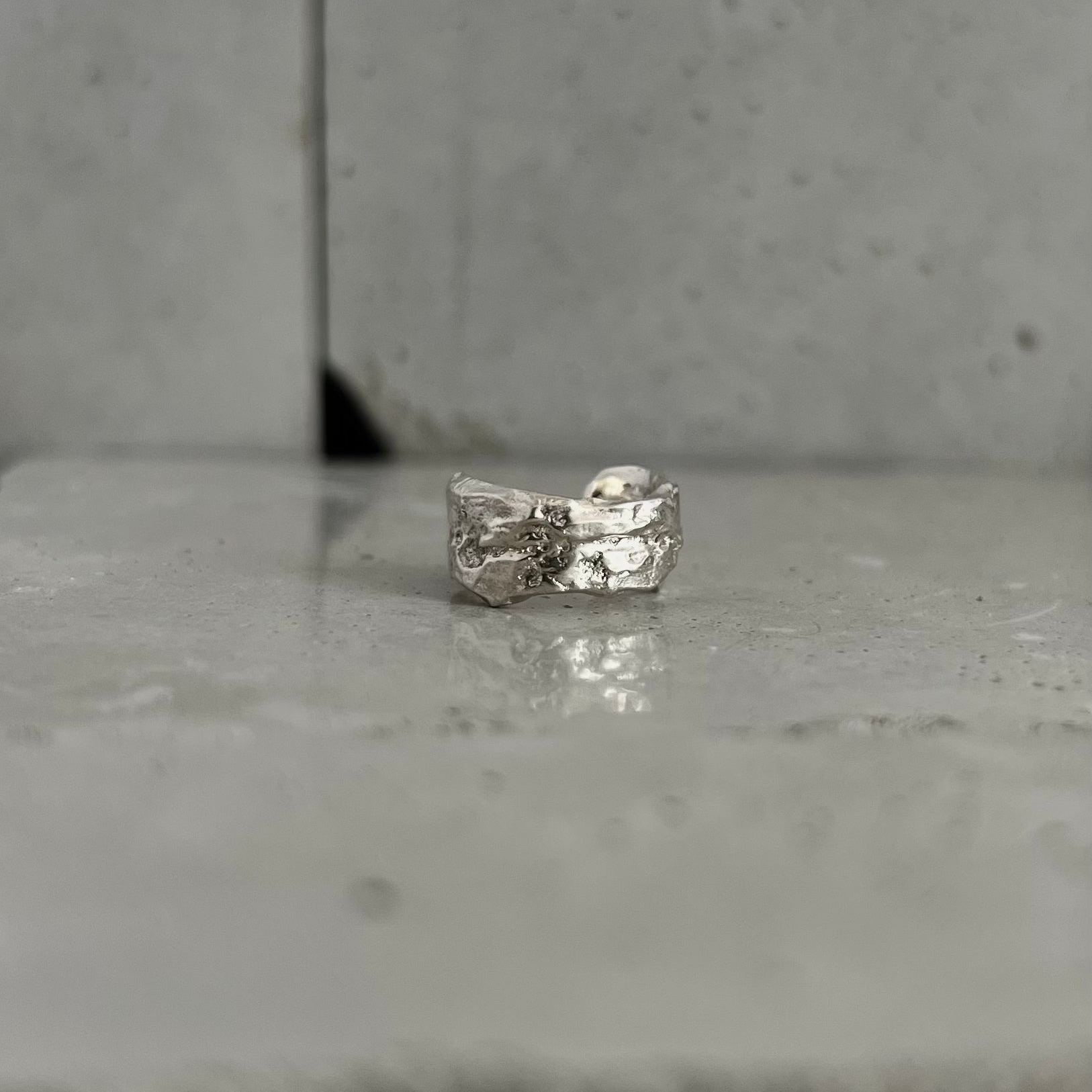 arcuff sans perçage, argent 925, largeur 6 mm, fait main à Rennes