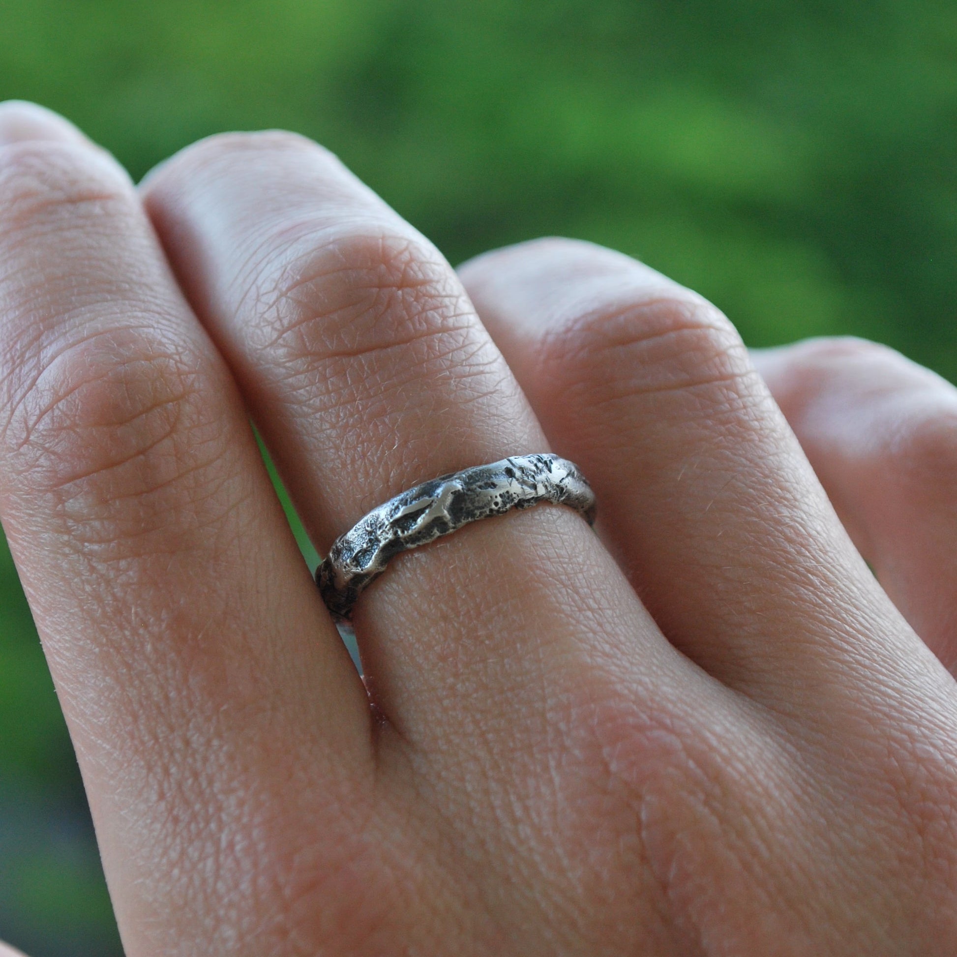 Bague homme en argent 925 brut et alternative pour homme, bague robuste 