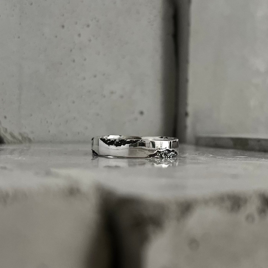 Bague Érosion Fonte Bijoux, 5 mm, fonte au sable, Rennes